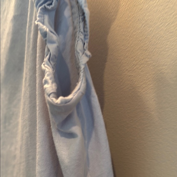 LOFT Blue Ruffled Relaxed Blouse - Picture 4 of 5